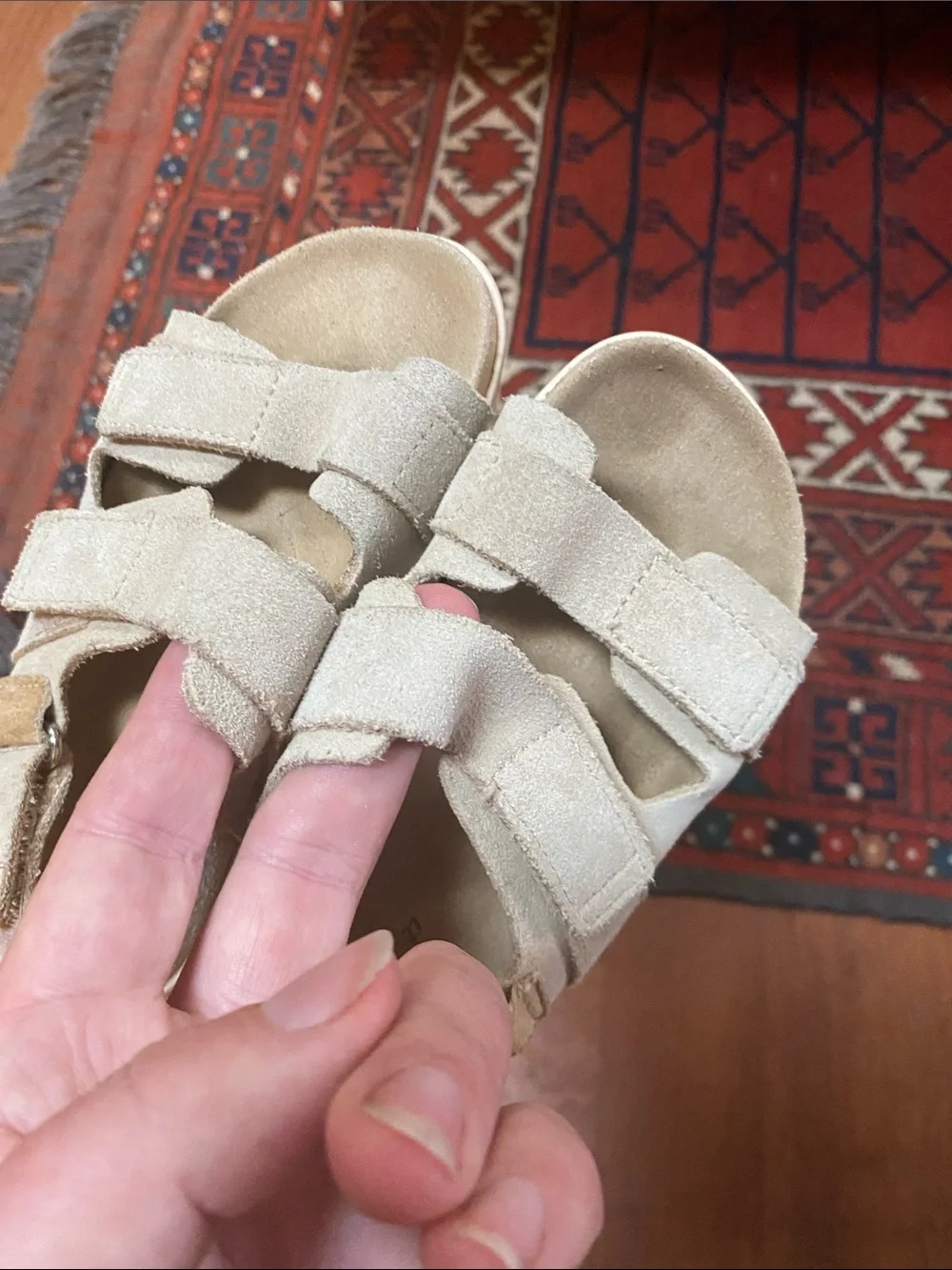 Zara suede leather Birkenstock style sandals